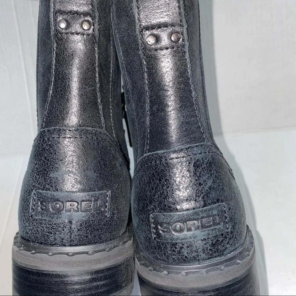 Sorel Lennox Genuine Shearling Trim Waterproof Lace Up Boot NWT